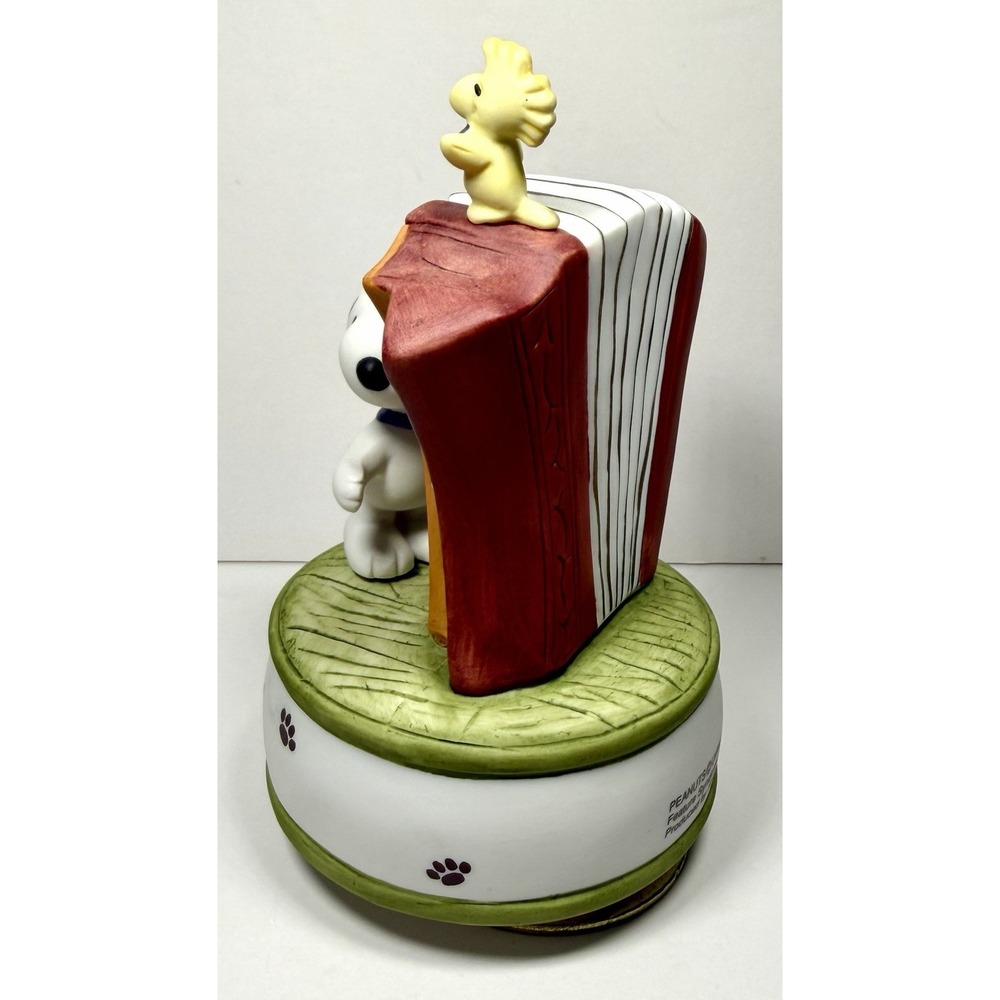 Vintage Sekiguchi PEANUTS Snoopy Japan Music Box Musical Figure Accordion RARE - Picture 5 of 17